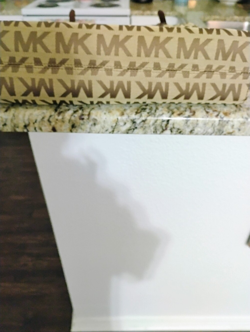 Michael Kors Beige Logo Canvas Tote with Taupe Straps - Picture 5 of 5